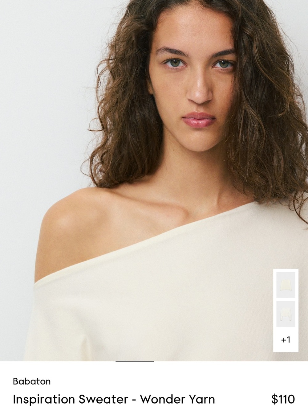 Aritzia Babaton Inspiration Sweater - Wonder Yarn, size S, color light birch